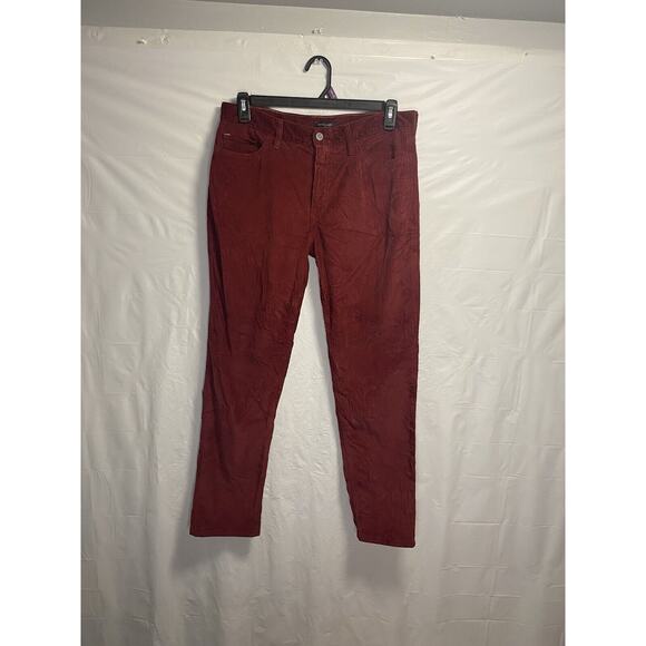Banana Republic Traveler Skinny Corduroy Pants Mens 34x29.50 Red Grandpa Stretch - Picture 1 of 5